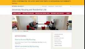 
							         MyHousing | University Housing and Residential Life - Temple Housing								  
							    