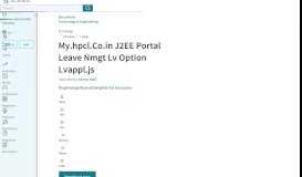 
							         My.hpcl.Co.in J2EE Portal Leave Nmgt Lv Option Lvappl.js - Scribd								  
							    