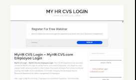 
							         MyHR CVS Employee Login: Myhr.cvs.com								  
							    