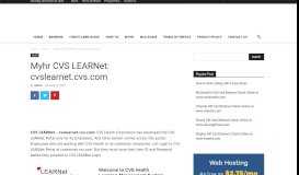 
							         Myhr CVS LEARNet: cvslearnet.cvs.com - Bank Amity								  
							    