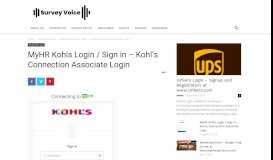 
							         MyHR Kohls Login / Sign in – Kohl's Connection Associate ...								  
							    