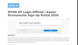 
							         MyHR KP Employee Portal Official Login | MY HR Kaiser Permanente ...								  
							    
