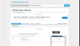 
							         myhr.ahg.com.au at WI. Redirector - Website Informer								  
							    