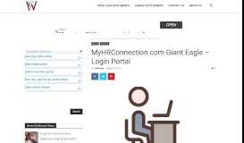 
							         MyHRConnection.com Giant Eagle – Login Portal ...								  
							    