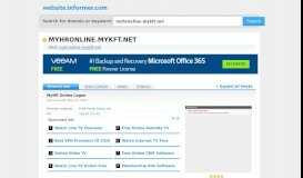 
							         myhronline.mykft.net at WI. MyHR Online Logon								  
							    