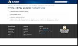
							         MyInfo and MSU Student E-mail Addresses - Department of ...								  
							    
