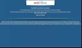 
							         MyInfo session expired - Meijer								  
							    