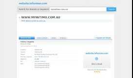 
							         myintimo.com.au at WI. Intimo Lingerie - Website Informer								  
							    
