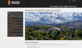 
							         MyISU Homepage - Idaho State University Foundation								  
							    