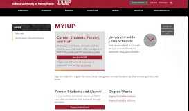 
							         MyIUP - Indiana University of Pennsylvania								  
							    
