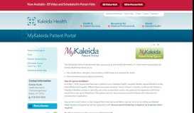 
							         MyKaleida Patient Portal - Kaleida Health – Buffalo, NY								  
							    