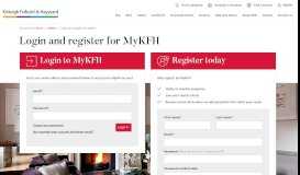 
							         MyKFH - Login or Register for property alerts								  
							    