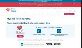 
							         MyKid's Patient Portal | Nicklaus Children's Hospital - Miami								  
							    