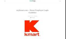 
							         mykmart.com - Kmart Employee Login Guideline								  
							    
