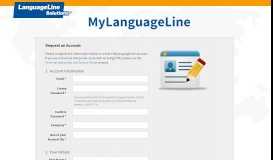 
							         MyLanguageLine - LanguageLine Solutions								  
							    