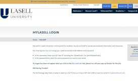 
							         MyLasell Login – Lasell College								  
							    