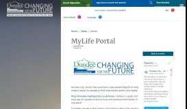 
							         MyLife Portal | Dundee City Council								  
							    
