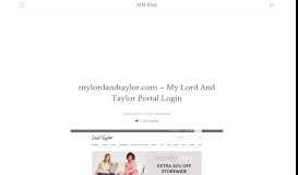 
							         mylordandtaylor.com - My Lord And Taylor Portal Login - AIM Blog								  
							    