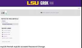 
							         myLSU Portal: PAWS Password Change - GROK Knowledge Base								  
							    