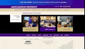 
							         MyMadison Tutorials - James Madison University								  
							    