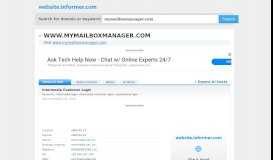 
							         mymailboxmanager.com at WI. Intermedia Customer Login								  
							    