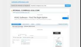 
							         mymail.compass-usa.com at WI. Microsoft Exchange - Outlook ...								  
							    