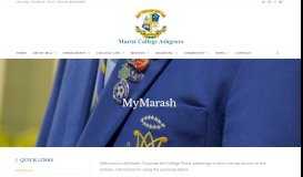 
							         MyMarash - Marist College Ashgrove								  
							    