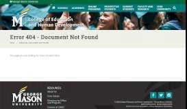 
							         MyMason Portal | College of Education and Human Development								  
							    