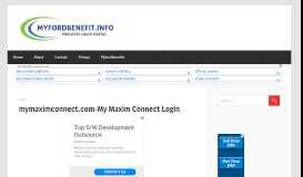 
							         mymaximconnect.com-My Maxim Connect Login								  
							    