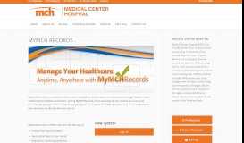 
							         MyMCH Records | Medical Center Hospital								  
							    