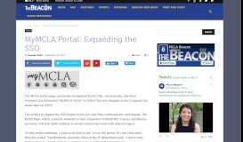 
							         MyMCLA Portal: Expanding the SSO - The Beacon - MCLA								  
							    