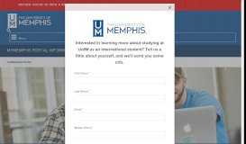 
							         myMemphis Portal Information - The University of Memphis								  
							    