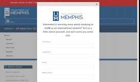 
							         myMemphis Portal - The University of Memphis								  
							    
