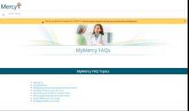 
							         MyMercy FAQ's | Mercy | Mercy								  
							    
