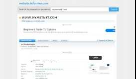 
							         mymetnet.com at WI. myTorstarLogin - Website Informer								  
							    