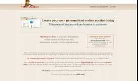 
							         MyMiniAuction: Create and Host your own silent online auction!								  
							    