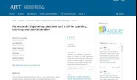 
							         My.monash: Supporting students and staff in teaching, learning and ...								  
							    