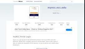 
							         Myncc.ncc.edu website. MyNCC Portal Login.								  
							    