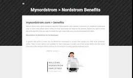 
							         Mynordstrom > Nordstrom Benefits								  
							    