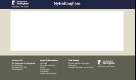 
							         MyNottingham - University of Nottingham								  
							    