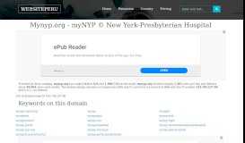 
							         mynyp.org - myNYP © New York-Presbyterian Hospital								  
							    