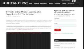 
							         MYOB First to Market With Digital Signatures for Tax Returns - Digital ...								  
							    