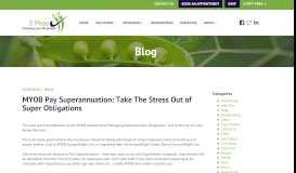 
							         MYOB Pay Superannuation: Take The Stress Out of Super Obligations								  
							    