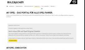 
							         myOpel - das Online-Portal für alle Opel Fahrer! - OPEL Sulzbacher								  
							    