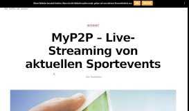 
							         MyP2P – Live-Streaming von aktuellen Sportevents » Hilfe im Netz								  
							    