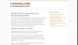 
							         MyP2P offline: Alternativen für Bundesliga-Streams - Hardlab								  
							    