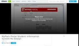 
							         MyPack Portal Student Information System Re-Design on Vimeo								  
							    