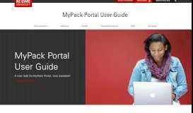 
							         MyPack Portal User Guide | NC State University								  
							    