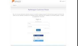 
							         MyParagon Customer Portal								  
							    