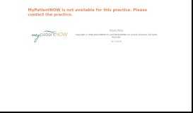 
							         MyPatientNOW is not available for this practice. Please contact the ...								  
							    